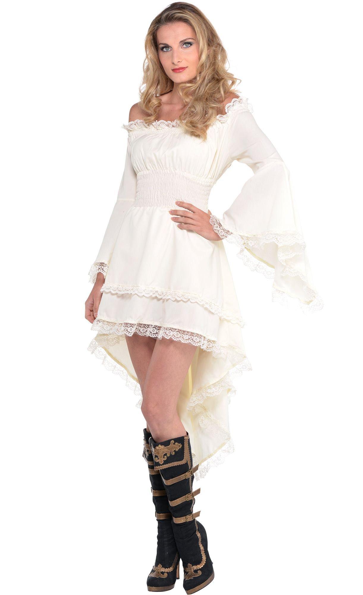 white pirate dress